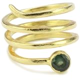 SHEILA FAJL Cubic Zirconia Gold-Plated Ring, S