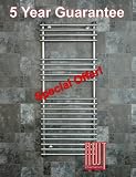 Designer Heated Towel Rail/Radiator 500x1200 Chrome, Tube-On-Tube