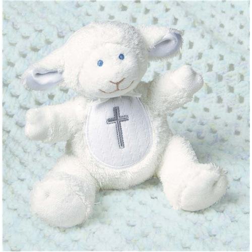 Mary Meyer Christening Plush Rattle, Lamb