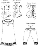 Victorian Corsets, Chemise and Drawers Pattern