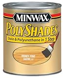 Minwax 61910 1 Quart Polyshades Satin Wood Stain, Honey Pine