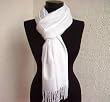 White Pashmina Shawl Wrap