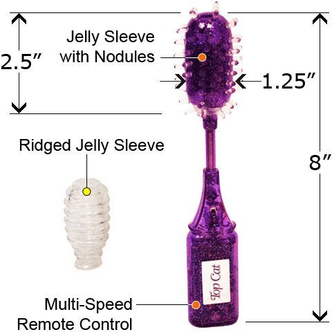 Bendable Vibro Love Wand with Jelly Sleeves 8 Inch Sexy Purple