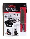 Ginsu 8-Piece Countersaver Stainless-Steel Knife Block Set