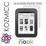 read full review 2x KOZMICC All New NOOK (The Simple Touch Reader, Nook 2) Touch Screen Display Screen Protector, includes 2-pack Screen Protectors