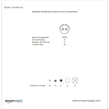 Amphenol Industrial MS3106A14S-9S Circular Connector Socket, General Duty, Non-Environmental, Threaded Coupling, Solder Termination, Straight Plug, 14S-9 Insert Arrangement, 14S Shell Size, 2 Contacts