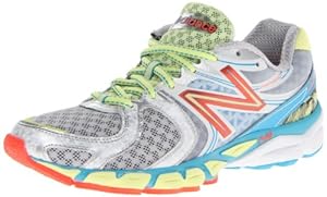 New Balance Women's W1260 Running Shoe,Silver/Yellow,8 B US