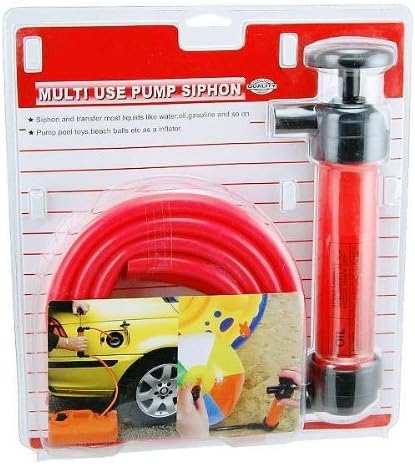 Liquid Transfer Gasoline Water and Air Siphon Inflation Pump with Hose by AJ Wholesale