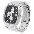 Geneva Platinum Men's Rectangle Bezel Link