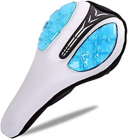 Jelly Cycling Bicycling Bike Cycling Gel Seat Cover Cushion - Bicycle Saddle Cover - New Velcro Fixed Tied System (Grey)