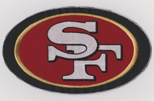 Large San Francisco 49ers Logo Jacket Patch Large 9" x 5 1/4" (iron or sew on)