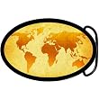 Vintage World Map Belt Buckle