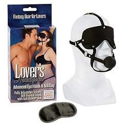California Exotics / Swedish Erotica Lover's Headgear Advanced Eye Mask with Ball Gag Black Adult Sex Toy Kit