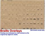 Braille Keyboard Stickers for the Blind and Visually Impaired