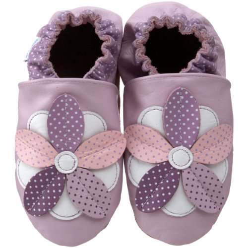 Robeez Soft Soles Kids' 3D Flower Crib Shoe,Lavender,2-3 Years (8.5-10 M US Toddler)