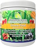 Naturo Sciences Natural Greens - Complete Raw Whole Green Food Nutrition with Super Powerful Antioxidants, Vitamins, Minerals with Goji and Acai - Amazing Berry Flavor 8.5oz (240g) 30 Servings