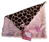 Sweet Ruby Pink Swirl Giraffe Pacifier Blanket