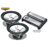 Buy 2 KICKER 05CVR124 and KENWOOD KAC-7204 2 CHANNEL 1000W PACKAGE DEAL by KICKER/KENWOOD
