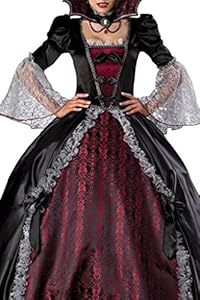 Dear-Lover Women's Splendid Vampire Dress Halloween Costume One Size Multicoloured