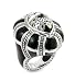 Millacreli Faceted Black And White Murano Glass title=