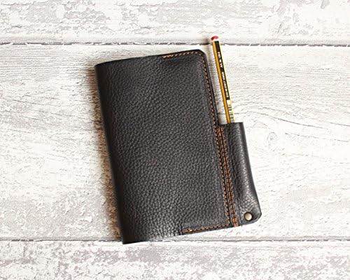 Leather Notebook - INCLUDED - veg tanned Italian Leather black - Leather Organiser - Leather Moleskine Cover - Leather Travel Journal - Travel Wallet.