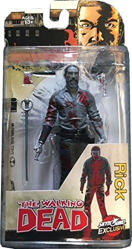 SDCC 2016 Skybound Exclusive The Walking Dead Rick Grimes Bloody Black &amp; White Action Figure