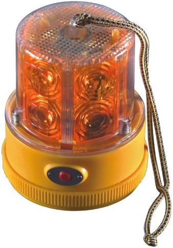 LED Magnetic Mount Battery Warning Light, All purpose multi use light, 300-400 hours with two "D" batteries (not included), Photocell operation for night time use, Flashing mode