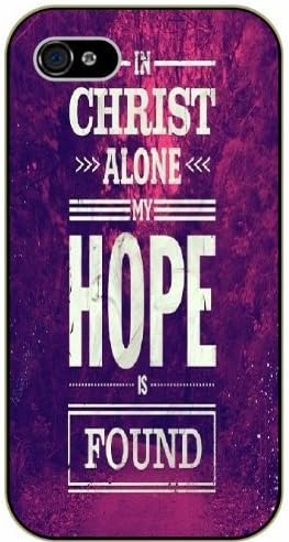 In Christ alone my hope is found - Vintage path and trees - Bible verse iPhone 5 / 5s black plastic case / Christian Verses