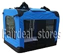 FOLDABLE PUPPY DOG,CAT PETS CARRIER CRATE LARGE 28" BLUE