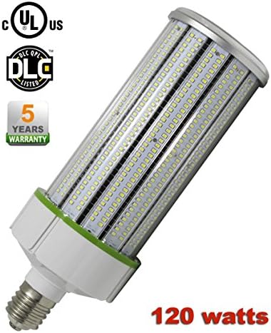 ELS 120 watt LED Corn Retrofit Kit Lamp, Up to 500 watt HID Lamp Replacement, 13200 Lumens, 5000K, 90-277 Volt, 360° Street & Area Light, E39 Mogul Base, UL and DLC Listed, Metal Halide Retrofit Kit