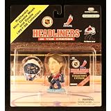PATRICK ROY / COLORADO AVALANCHE 1997-98 NHLPA Headliners In The Crease 3" Mini Goalie & Goalie Mask * NHL *