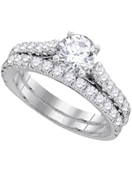 2.4CTW-DIA 1.00CTW-CRD BRIDAL SET