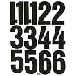 Numbers, Press-On Vinyl, Indoor/Outdoor, Black, 4", 23/Pack PIC01193