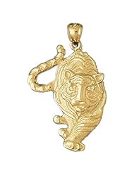 CleverEves 14K Gold Pendant Tiger 6.8 - Gram(s)