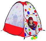 Easy Twist Polka Dot Theme Teepee Pop-up Play Tent /w 100 Play Ball