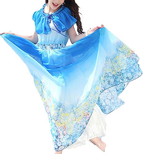 (ディーコッテ)D'Kotte レディース 春 夏 ワンピース ドレス ロング マキシ シフォン ボヘミアン ノースリーブ プリント 花柄 neaa278