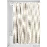 InterDesign Diamond Fabric Shower Curtain - 72" X 72", Gold/Metallic