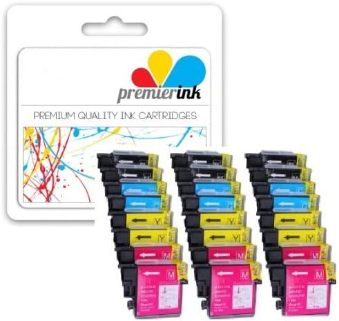 Premier Ink Brother Lc985,Lc39 [ 24 Ink = 6 X Set ] Compatible Ink Cartridge Replace For Brother Dcp J125, Brother Dcp J315W, Brother Dcp J515W, Brother Mfc J265W, Brother Mfc J410, Brother Mfc J415W, Printer, Brother Lc985, Lc985Bk, Lc985C, Lc985M, Lc985Y