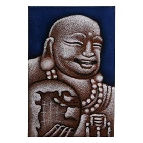 Textured Happy Buddha Painting on Canvas by Buddha Groove