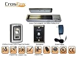 CrosFox 1 door Fingerprint Access control kit with 600 lbs Indoor electromagnetic lock