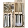 Stainless Steel Laguiole Verdier Heavy Duty Boxed Set of 6 Knives and 6 Forks