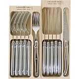 Stainless Steel Laguiole Verdier Heavy Duty Boxed Set of 6 Knives and 6 Forks