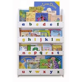 The Tidy Books Children's Bookcase - Perfect book display and storage for your children (White, Lowercase)