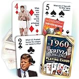 Flickback 1960 Trivia Playing Cards: 56th Birthday Gift, 56th Anniversary