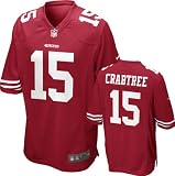 Michael Crabtree Youth Jersey: Home Red Game Replica #15 Nike San Francisco 49ers Youth Jersey