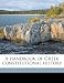 A Handbook of Greek Constitutional History