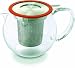 NewLeaf 18-Ounce Teapot with Infuser and Lid, Paprika