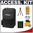 Sony CyberShot LCS-CSQ Soft Carrying Case + Accessory Kit for DSC-T700, DSC-T500, DSC-T77, DSC-T90, DSC-T900, DSC-W220, DSC-W230, DSC-W290, Digital Cameras