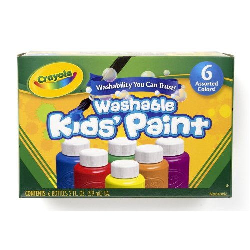 Crayola Washable Kid's Paint (6 Assorted Colors) 2 oz Each