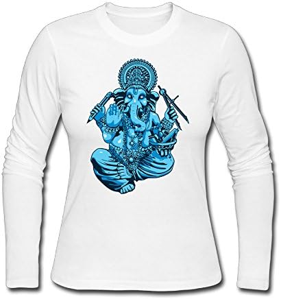 T Shirts Retro India Ganesha Women's Casual T Shirt